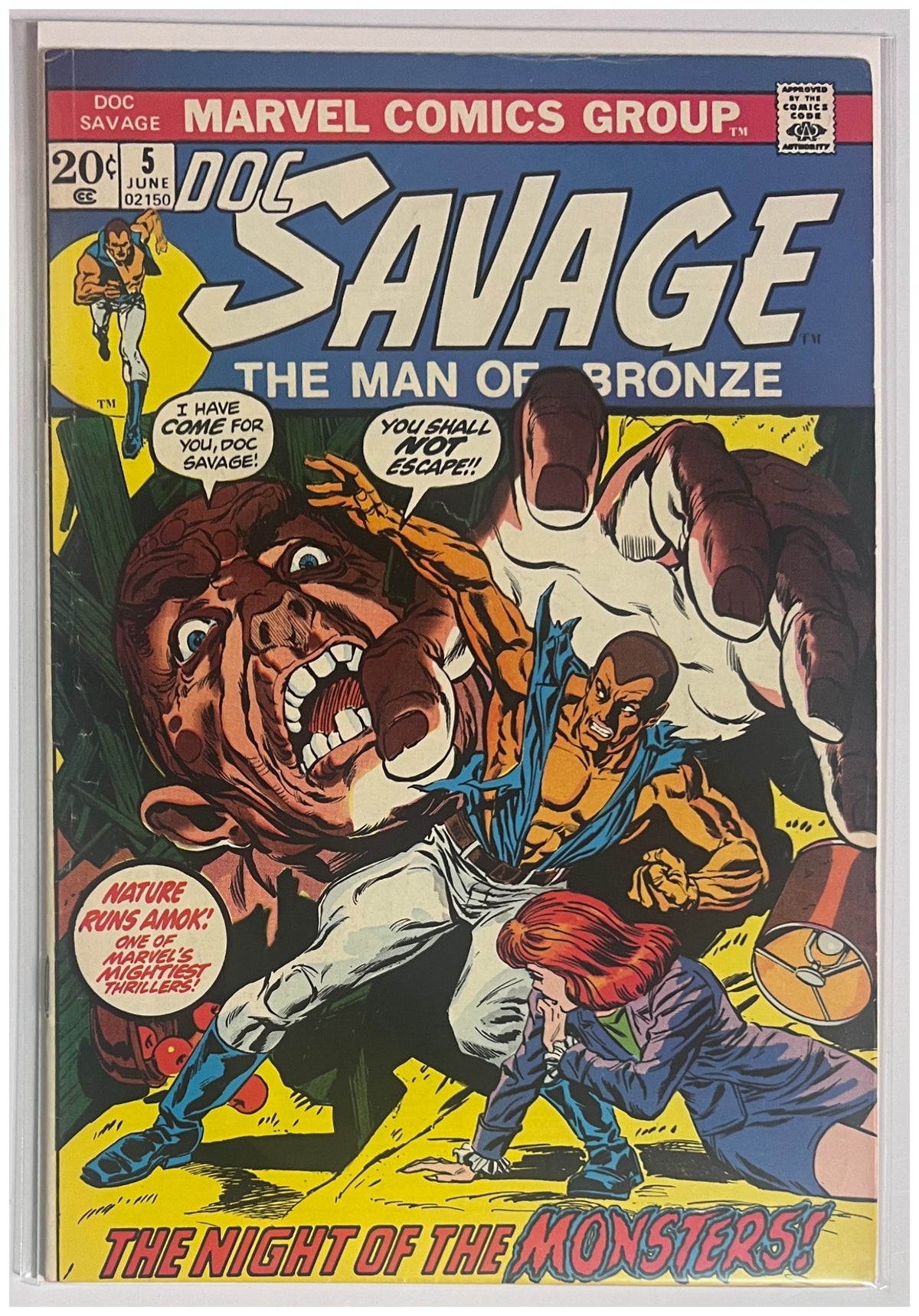 Doc Savage #5 MARVEL Bronze Age 1973 VG/FN