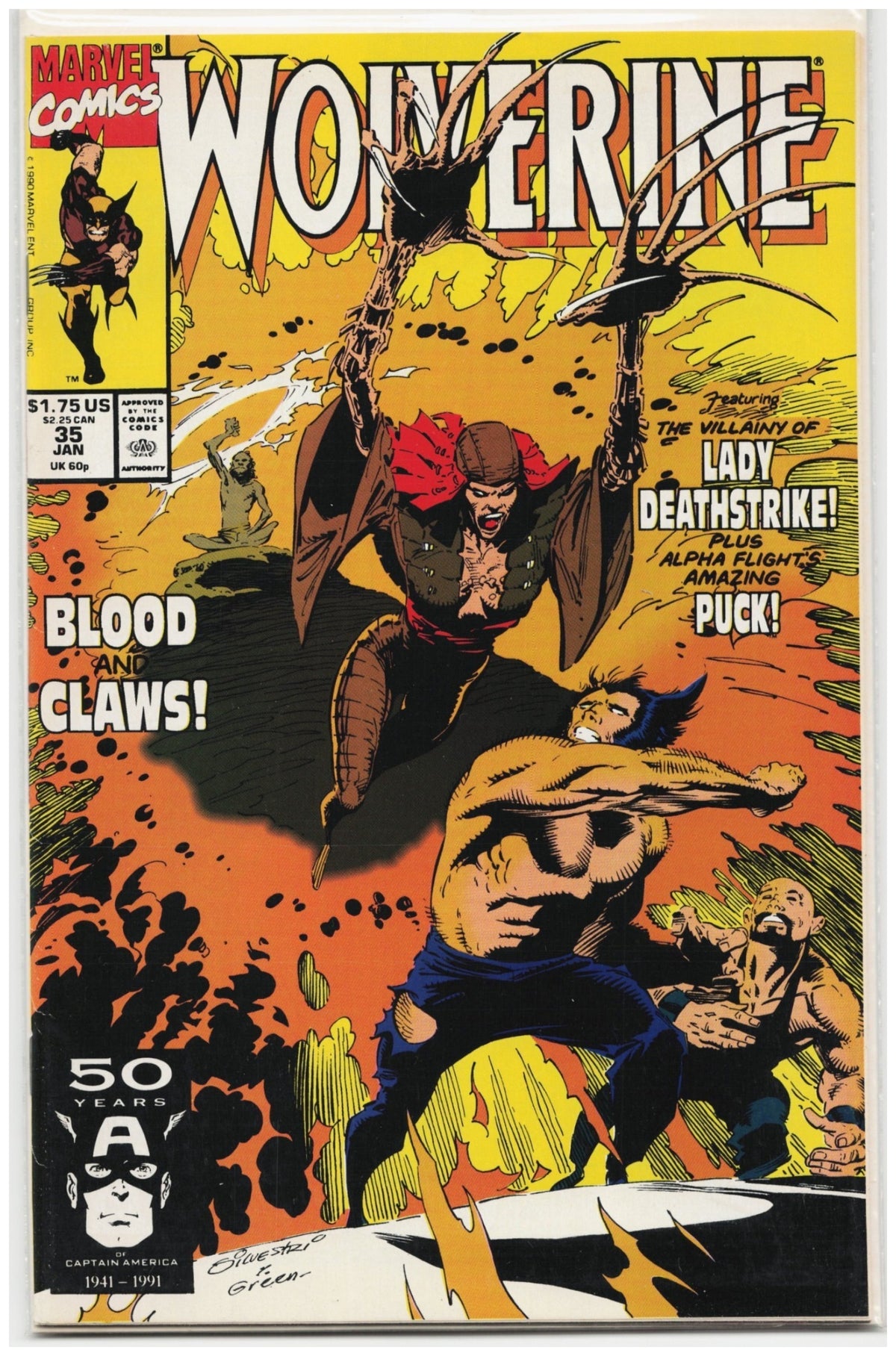 Wolverine #35 MARVEL COMICS Copper Age 1991 VF/NM