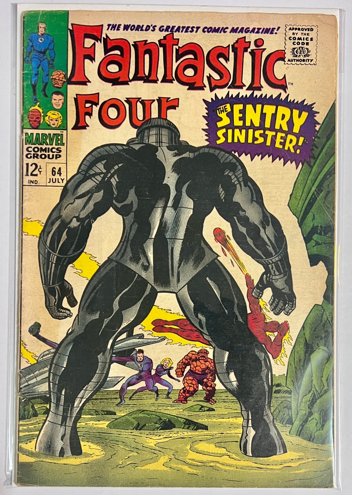 Fantastic Four #64 MARVEL COMICS Silver Age 1967 VG First appearance of Kree Sentry