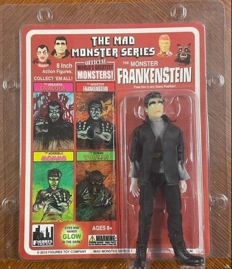 Mad Monsters The Monster Frankenstein 8 inch action figure GLOW