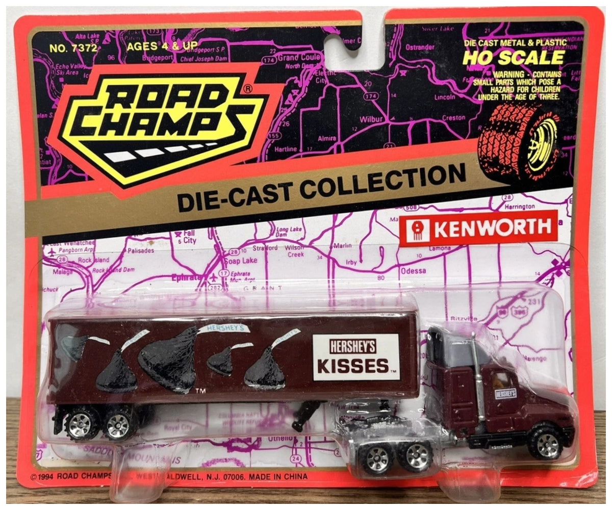 Road Champs Die-cast Hershey's Kisses Kenworth Truck HO Scale