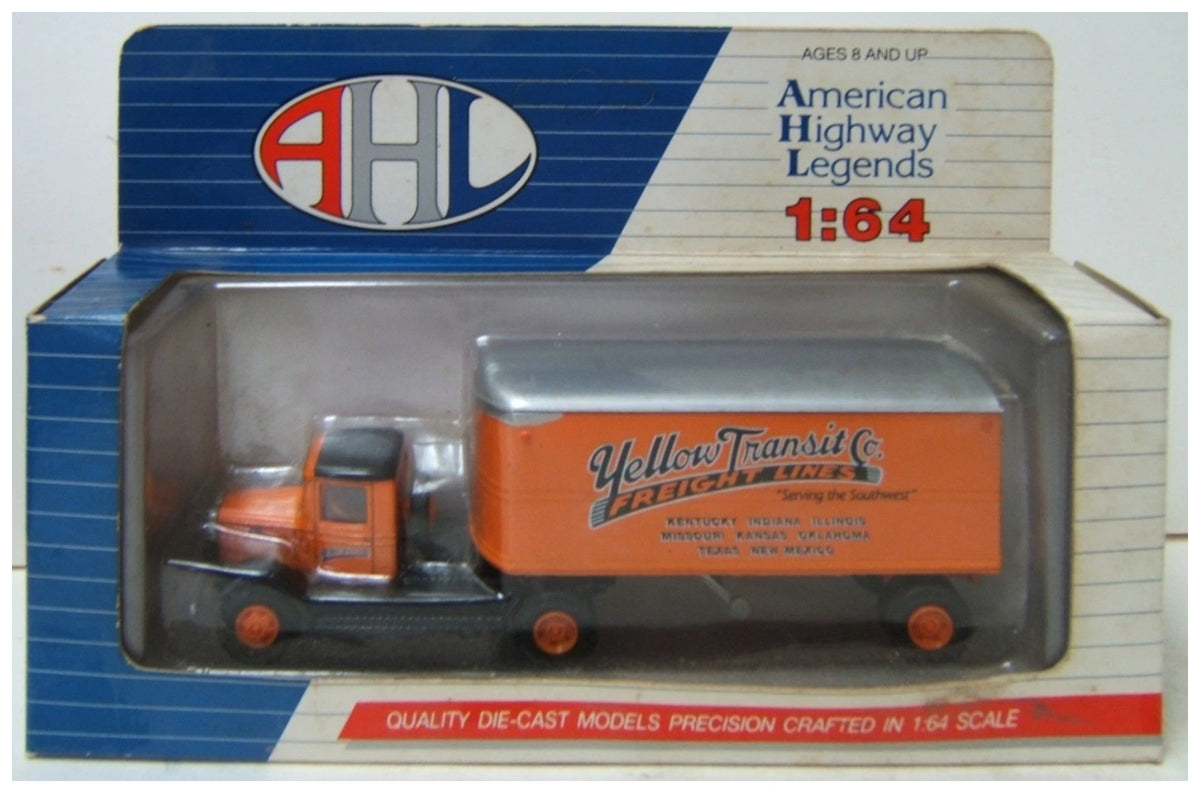 American Highway Legends 1:64 Scale Yellow Transit Co. Freight Lines Die-cast Truck Model