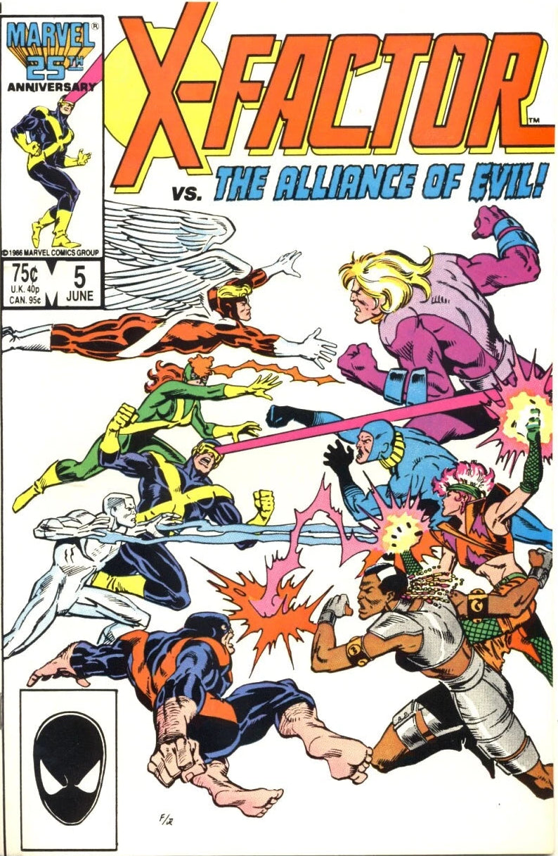X-factor #5 Marvel 1986 1st Apocalypse (Cameo) Direct Edition