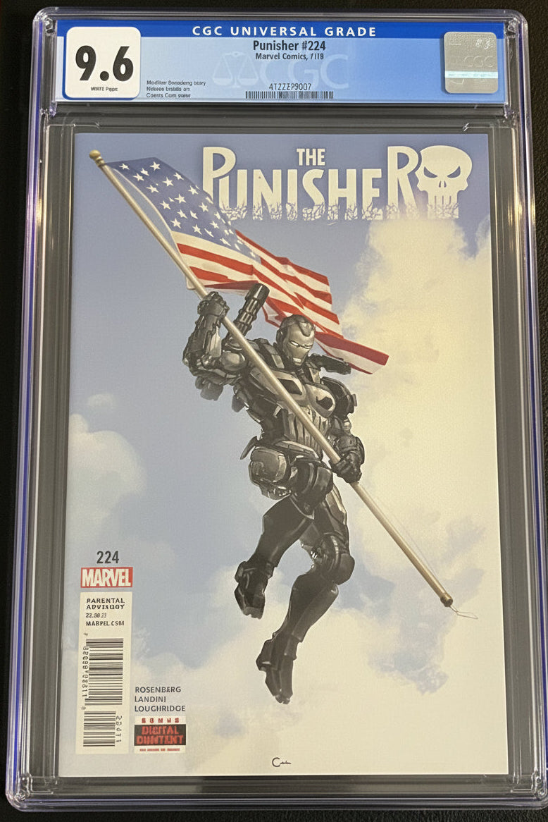Punisher #224 CGC 9.6 Classic War Machine American Flag Cover