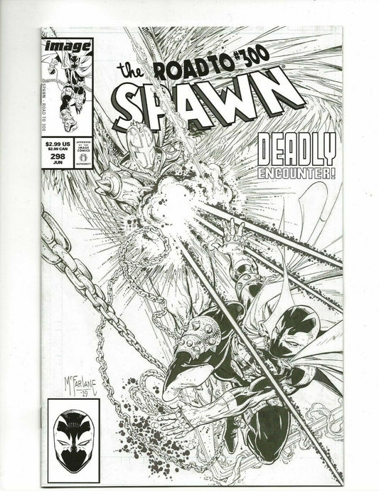 SPAWN #298 B&W VARIANT NM 1ST PRINT IMAGE 2019